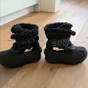 Toddler Sorel Black Insulated Boots Size 10